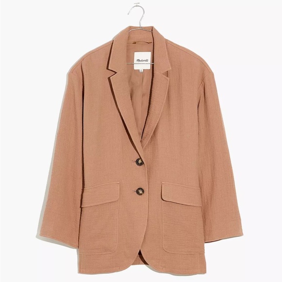 NWT Madewell Cotton-Linen Relaxed Larsen Blazer size M